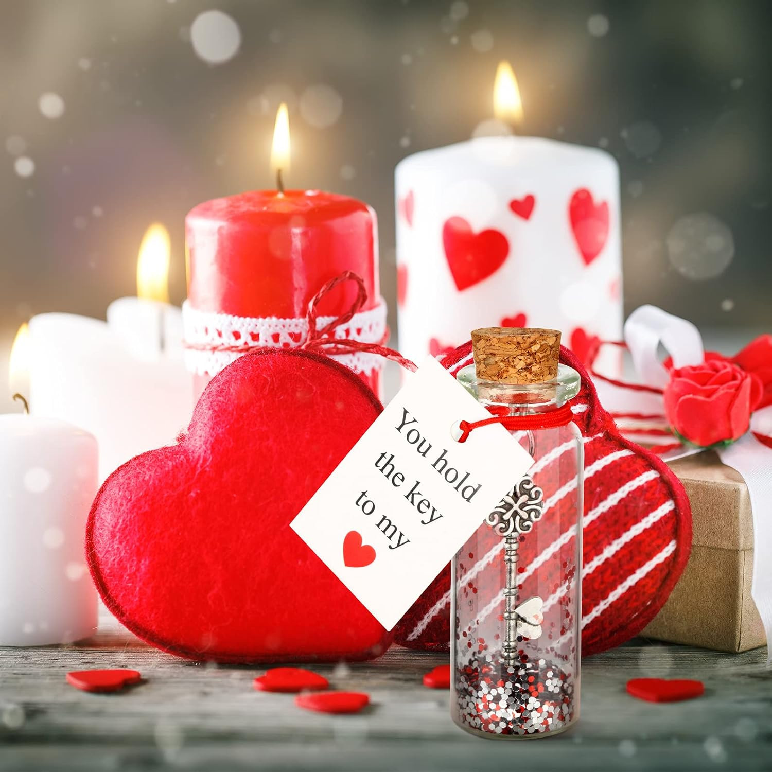 Handmade Romantic Message Bottle Gift for Anniversary, Birthday, Valentine’s Day