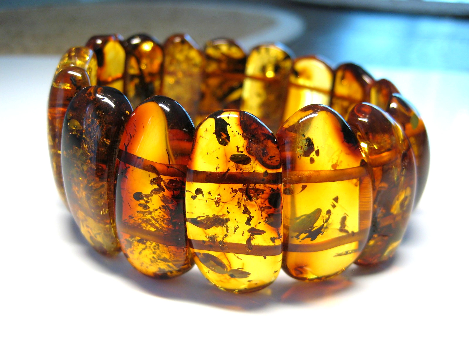 Genuine Massive Huge Cognac Amber Baltic Amber Bracelet 40 gr 7.5-8 in !!!