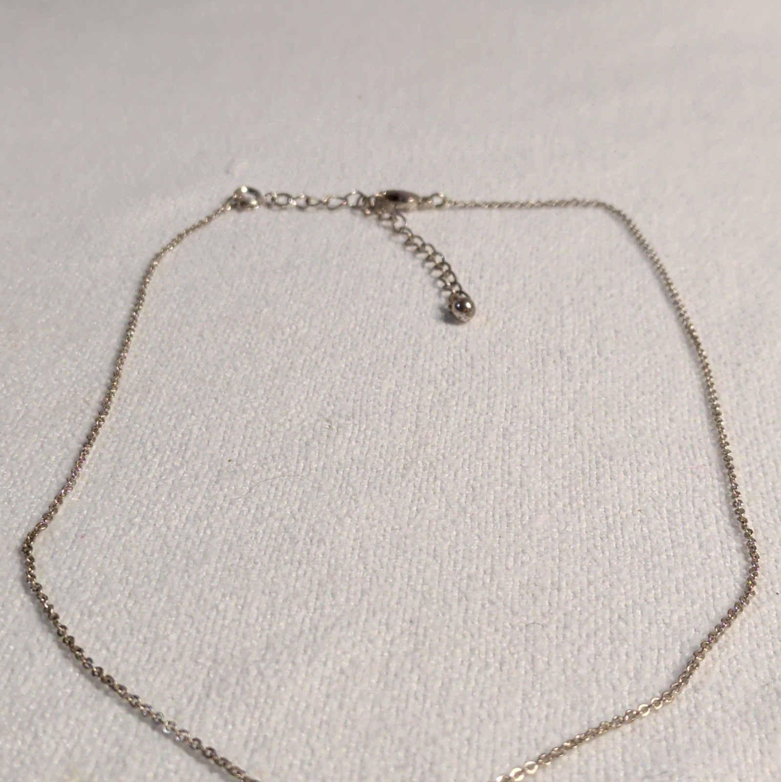 Silver Tone Metal Cable Chain Necklace Adjustable Lobster Clasp Extender