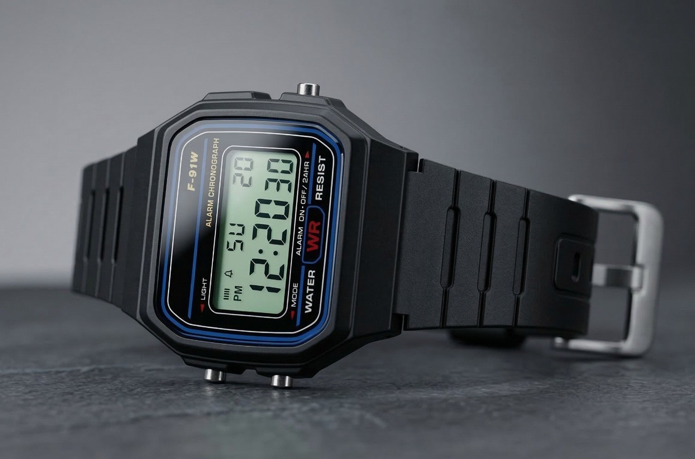 F91W Classic Digital Watch Resin Strap Stopwatch Chronograph Sport Men Watch
