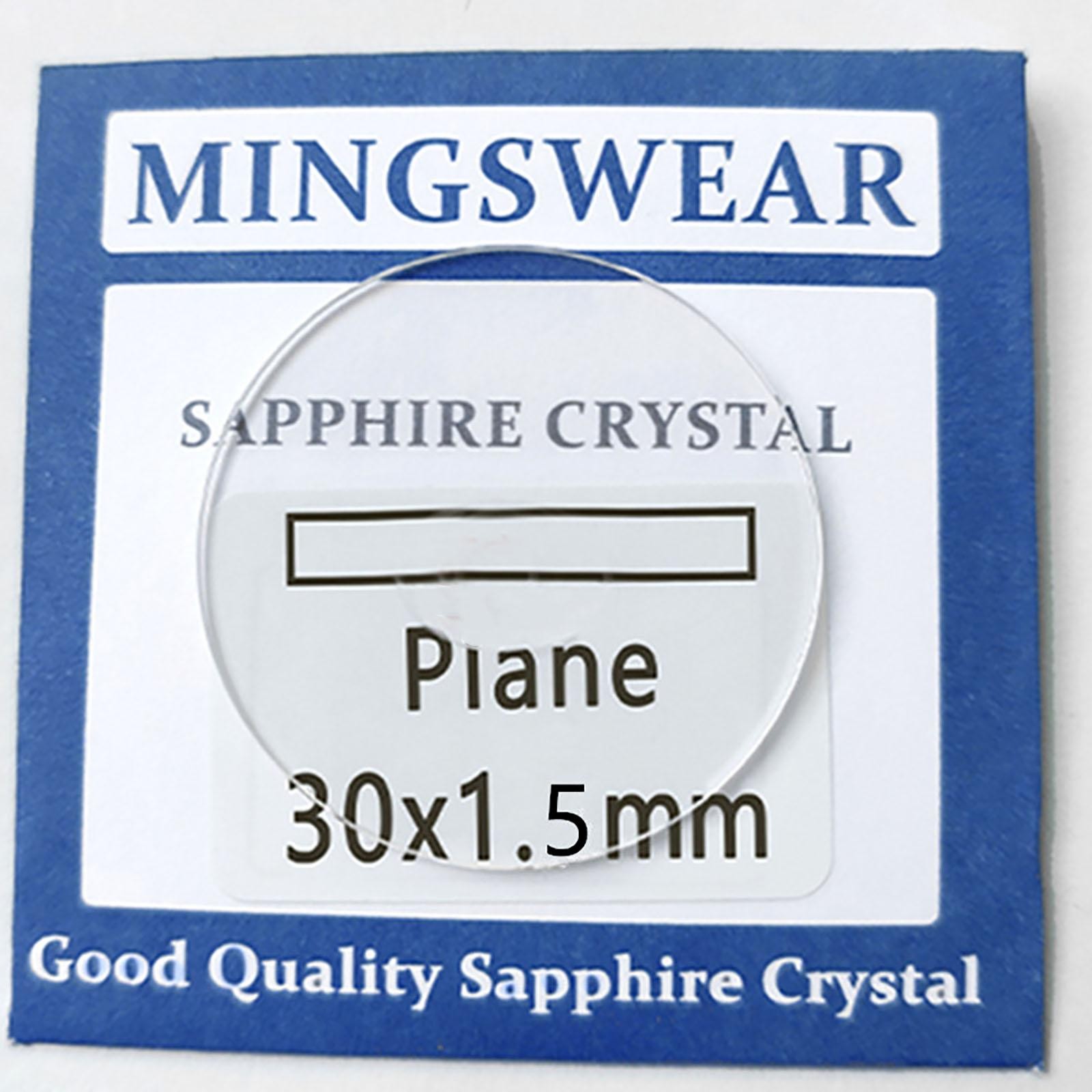 28-36.5mm Diameter 1.5mm Edge Thicknesss Sapphire Flat Watch Glass Crystal Tool
