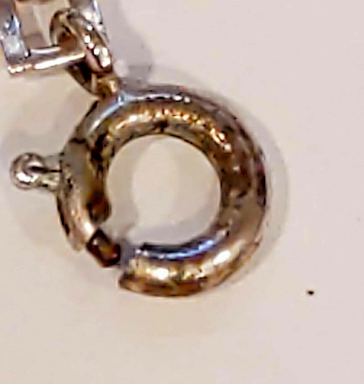 Antique Retro Silver ID Identification Plaque Bracelet with Charm Dangle #SEAD