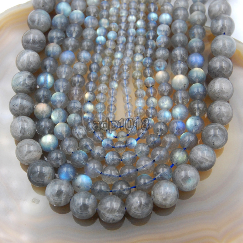 Natural Labradorite Round Beads 15.5″ 3,4,5,7,6,8,10,12,14,16,18mm Pick Size