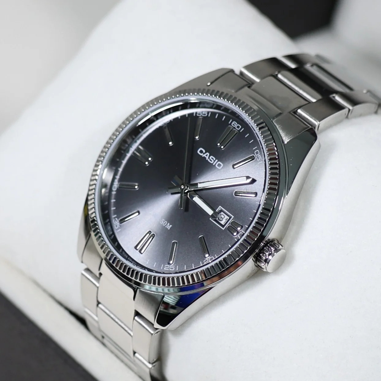 Casio Men’s Vintage Gray Dial Stainless Steel Watch MTP-1302PD-1A1VEF
