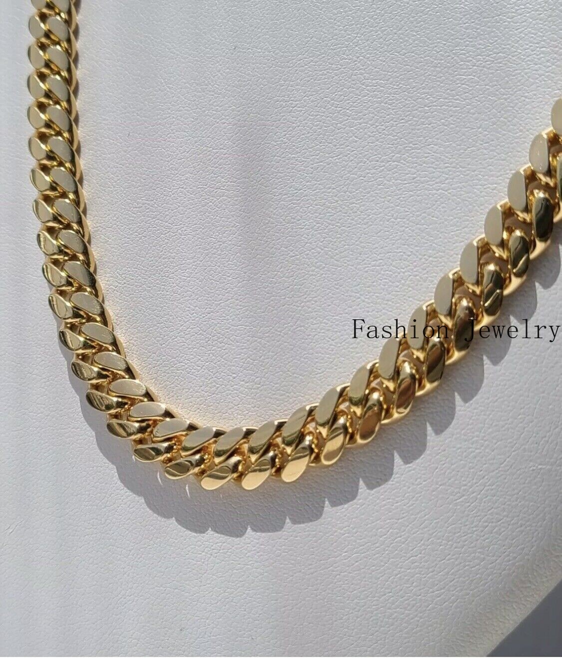 10K Solid Yellow Gold 10mm Miami Cuban Curb Chain 24″ Heavy Necklace Box Clasp