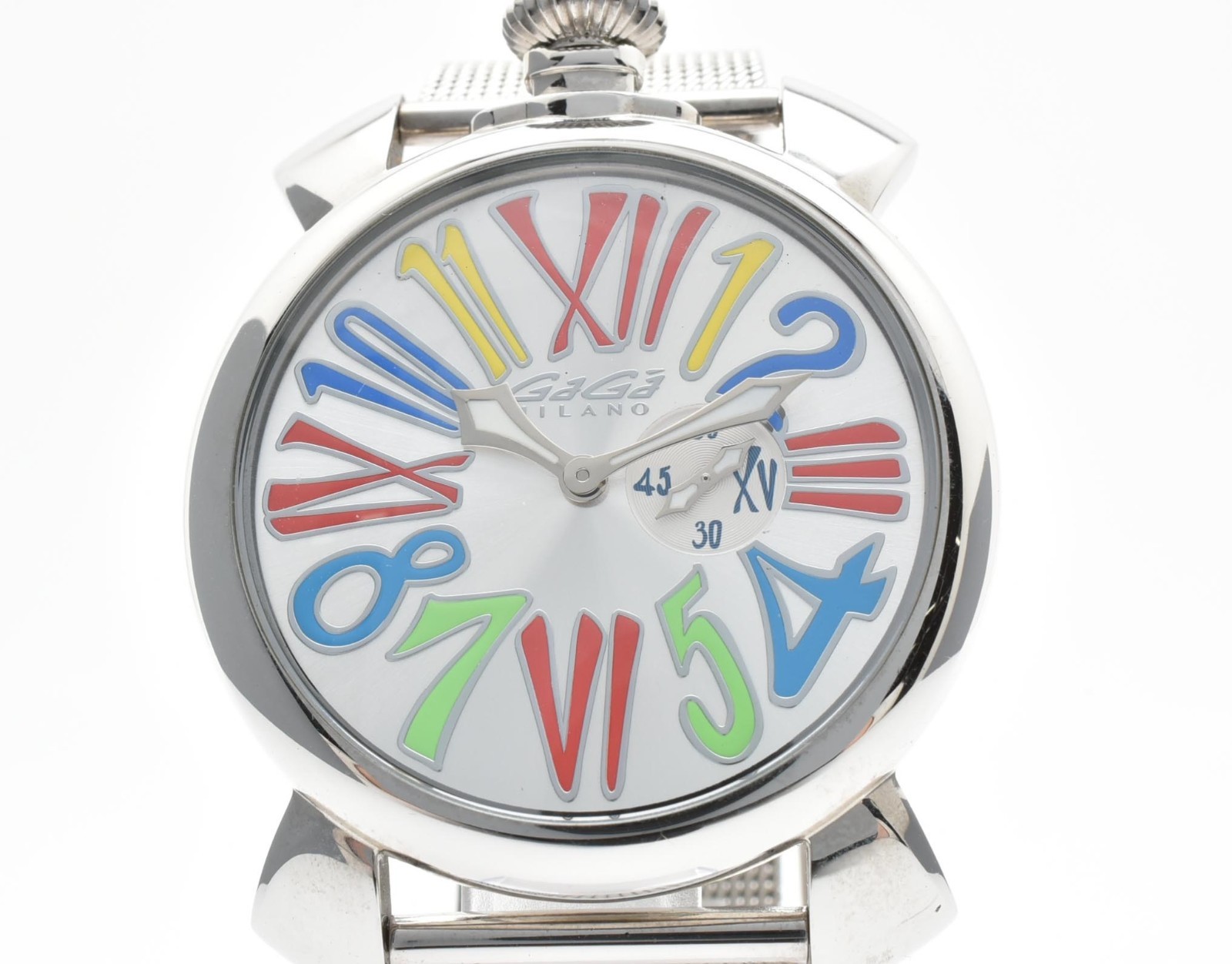 [Box,Paper] GaGa Milano Manuale 46 5080 Silver Dial Quartz Men’s Watch JAPAN