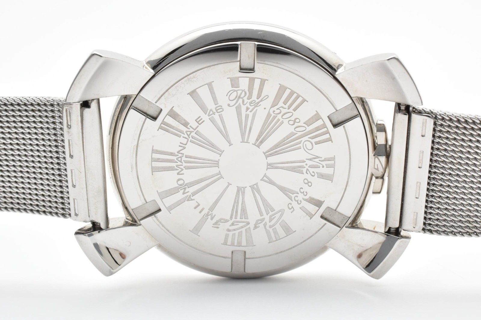 [Box,Paper] GaGa Milano Manuale 46 5080 Silver Dial Quartz Men’s Watch JAPAN