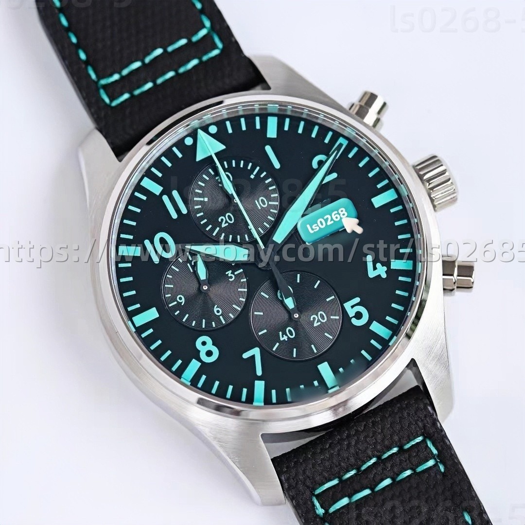 DIY SET for 7750 watch case + dial + hands + Strap sapphire 43mm
