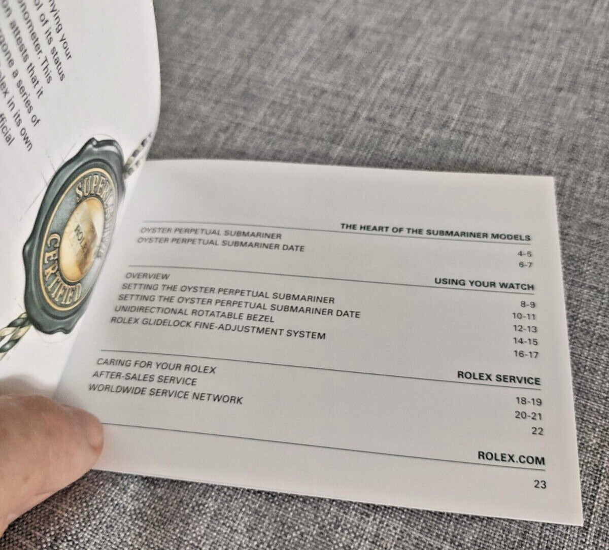 ROLEX SUBMARINER BOOKLETS FOR THE 41MM MODELS. SOLD FROM 2020 TO NOW.