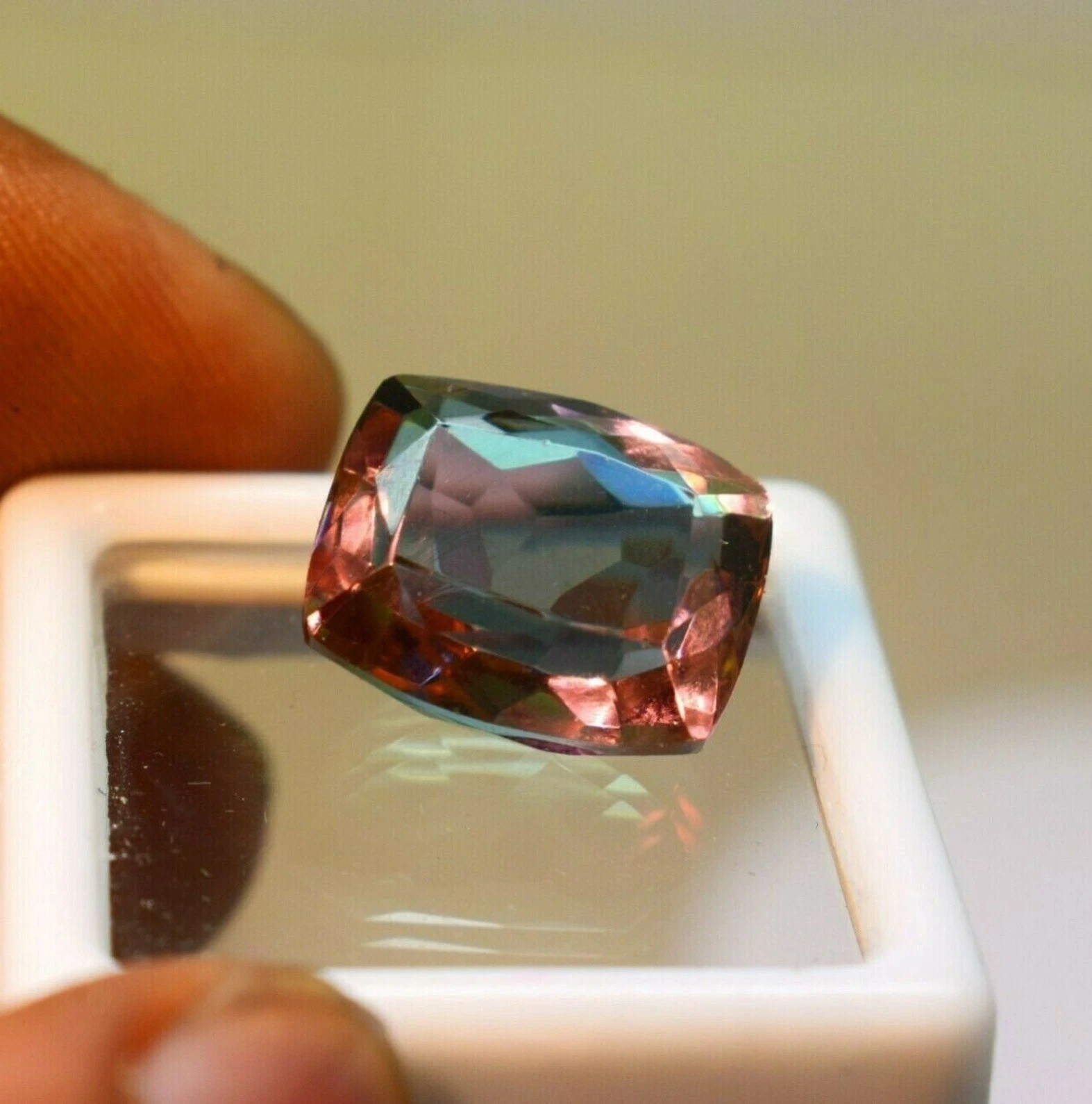 Natural Color Changing Alexandrite 10 Ct Certified Cushion Cut Loose Gemstone