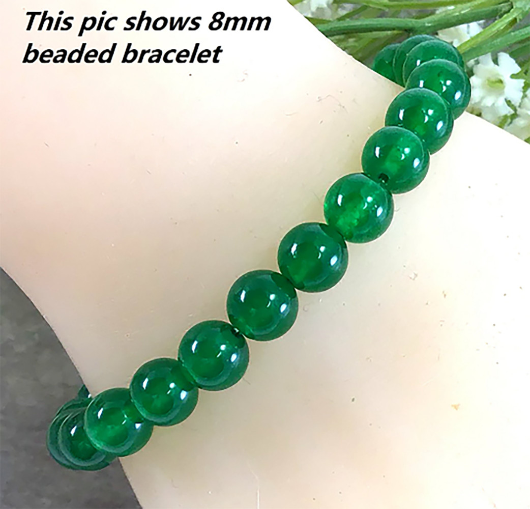 Green Jade Stretchy Bracelet Healing Gemstone 4mm6mm8mm10mm12mm