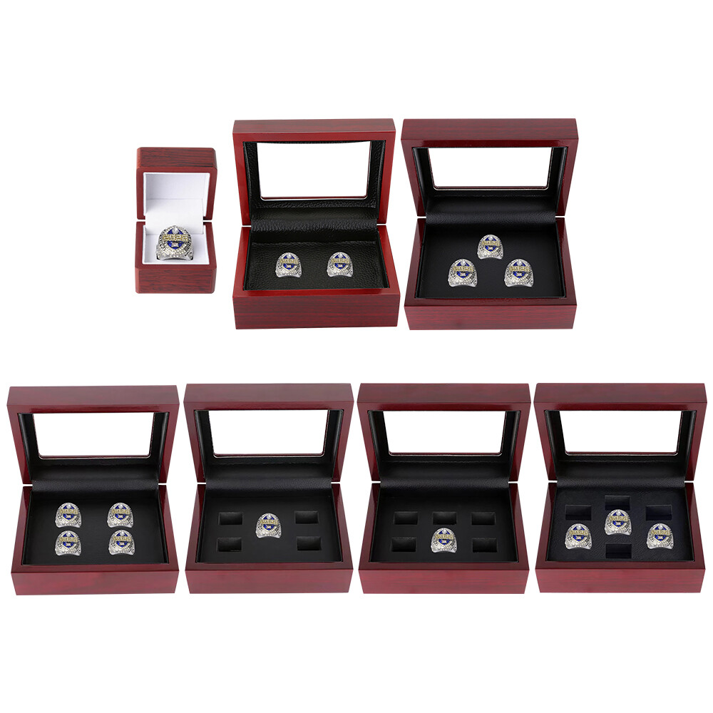 1-7 Holes Championship Ring Display Box Wooden Collection Case Storage Holder