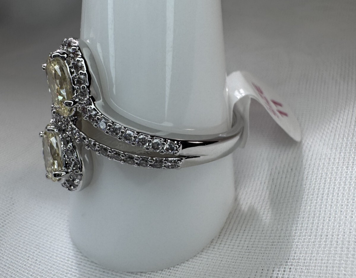 Bomb Party Ring Size 11 – RBP8620 “Say Yes To The Sparkle” Lemon CZ on Rhodium