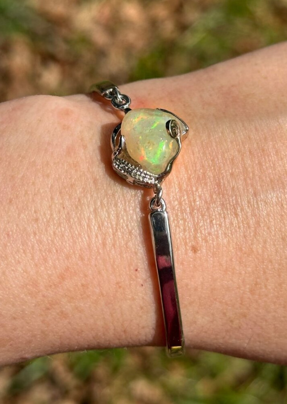 Vintage Opal Adjustible Cuff Bracelet