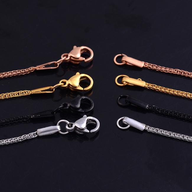 New Arrival Width 1mm Stainless Steel Link Chain for Men and Women Four Colors