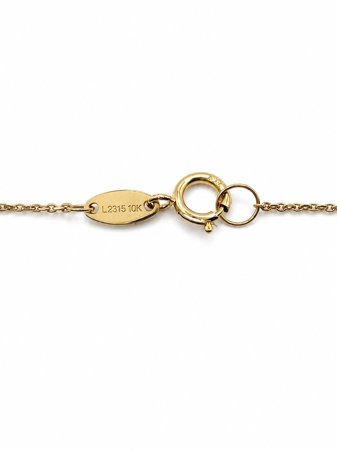 10K Solid Gold Tri Color Cross Necklace 17.5″/Collar Cruz Oro Sólido 10K 44.45cm