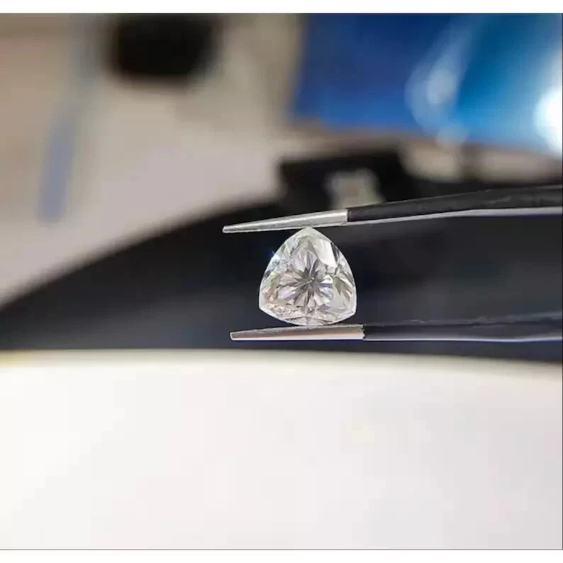 Natural White Diamond 1.10 CT Trillion Cut 7 mm VVS1 D Grade Certified Stone B1