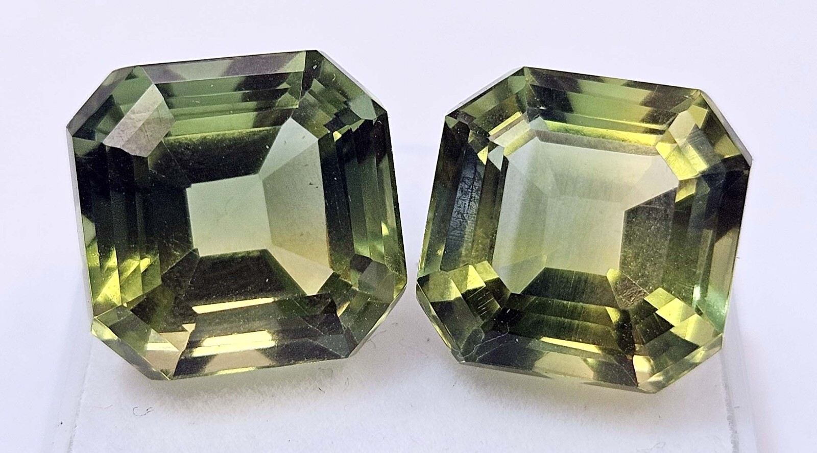 Asscher Cut Pair Bi-Colour Tourmaline 8 Ct Loose Gemstone For Earring Making