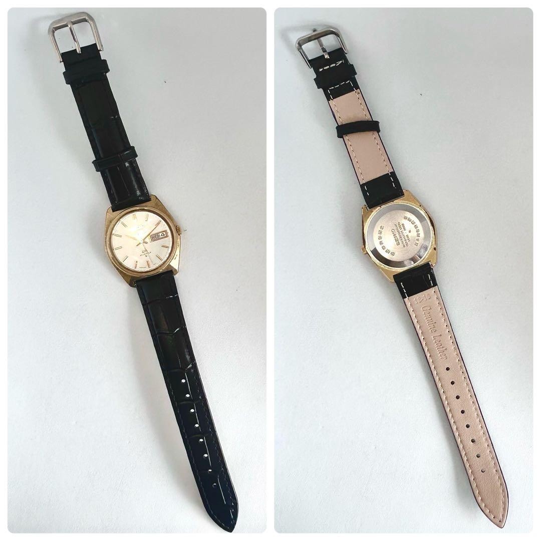 [Rare/Working] SEIKO Lord Matic 5606-7000 Jewels Gold Automatic Watch Japan