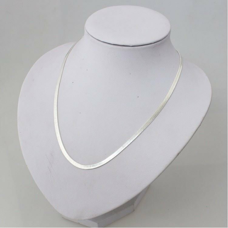 18K Gold Filled Herringbone Chain Necklace 16/18/20/22″/24″ 2/3/4mm/5mm Wide A14