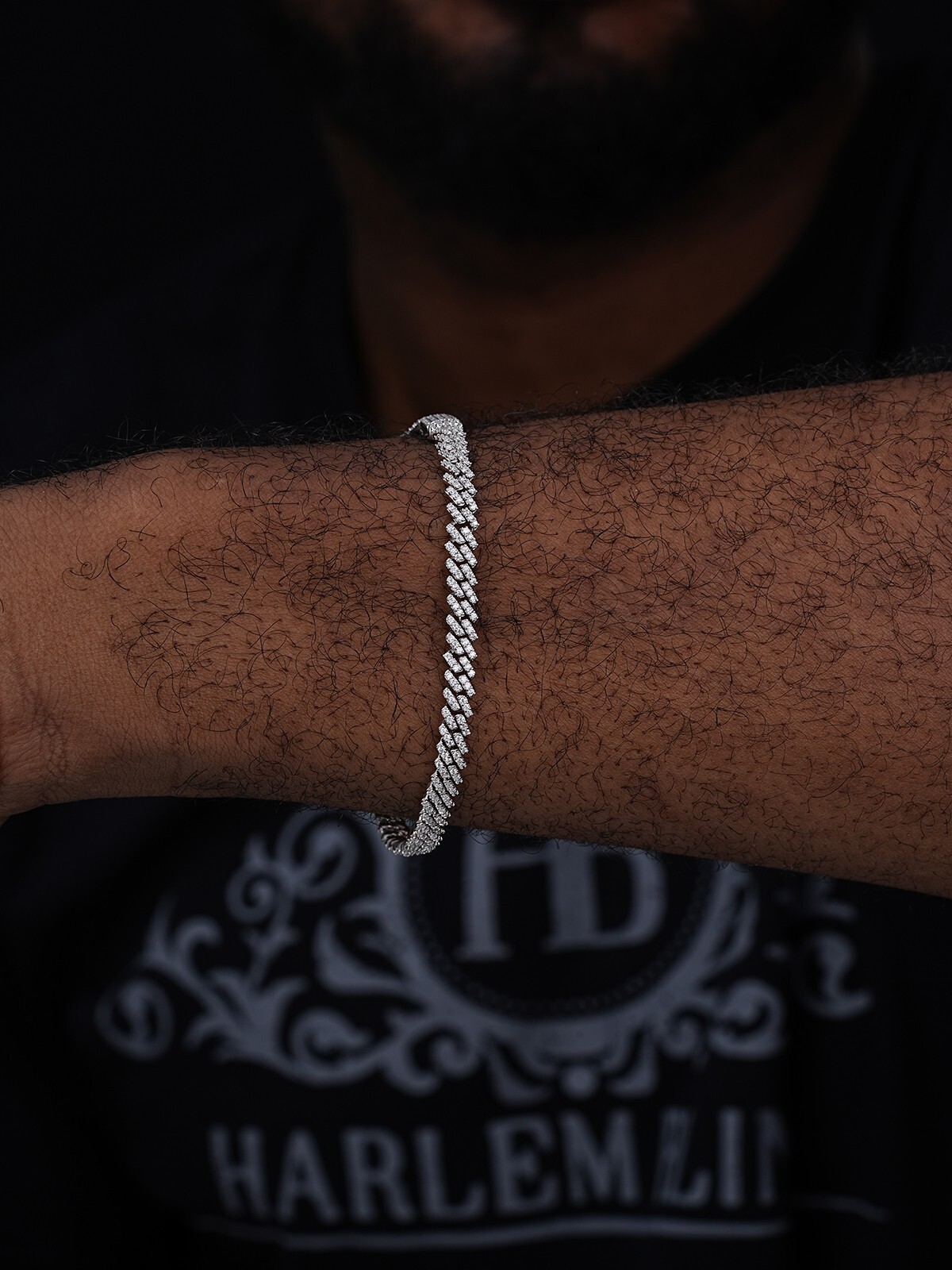 MOISSANITE Real Mini 5mm Micro Miami Cuban Link Prong Bracelet Iced 925 Silver