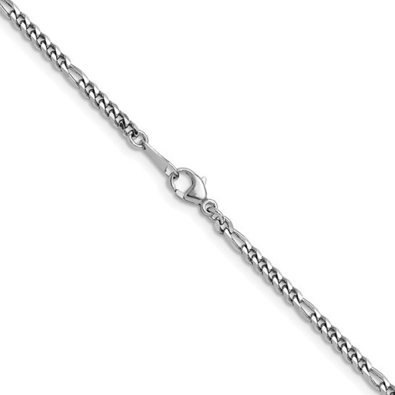 2.5mm Platinum PT950 Figaro Chain Necklace 16″ 18″ 20″ 24″ or 30″
