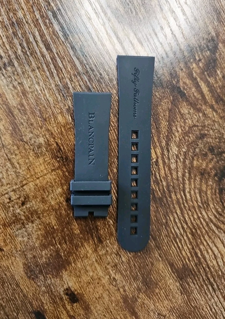Authentic Blancpain STD OEM Fifty Fathoms Black Rubber Strap 23 x 20 Standard