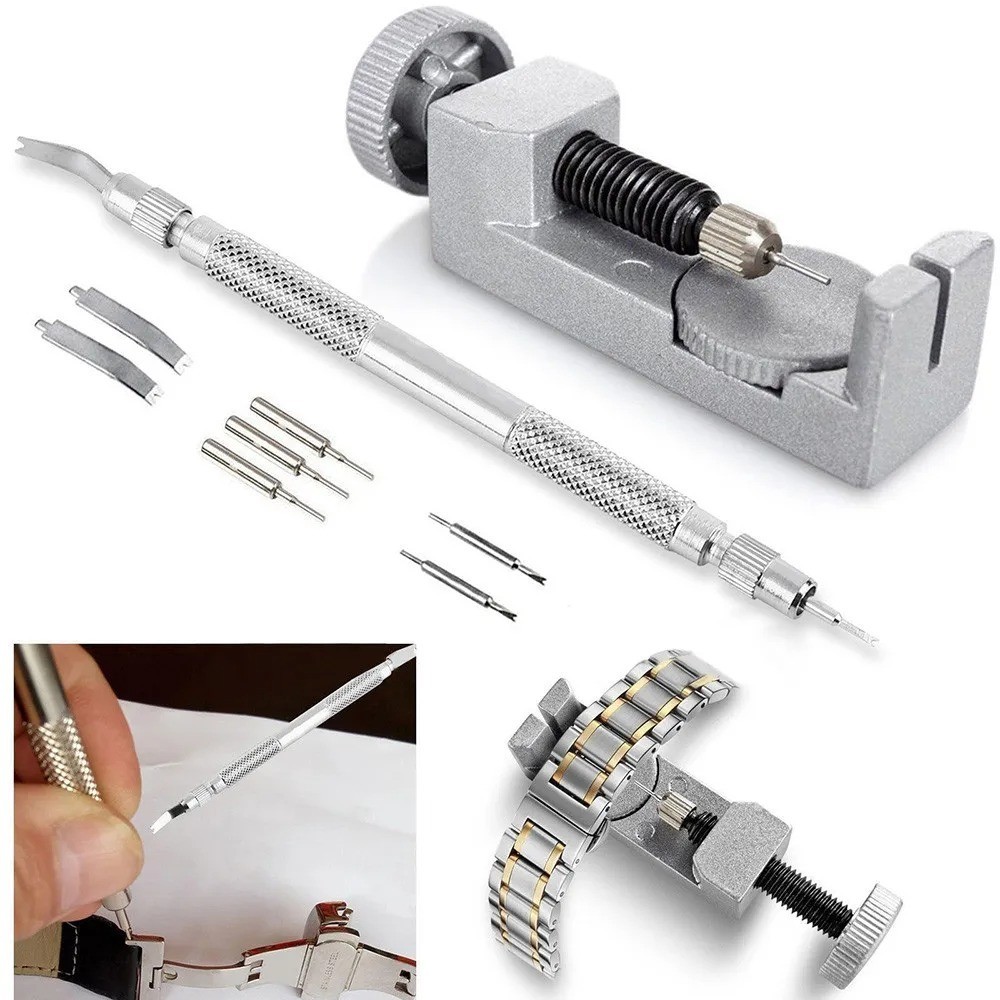 Watch Band Link Remover Pin Repair Tool Kit Bracelet Strap Adjustment Se