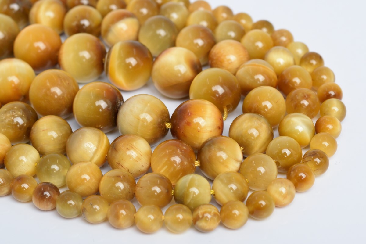 Golden Tiger Eye Beads Grade AA Round Gemstone Loose Beads 6/8/10/12MM
