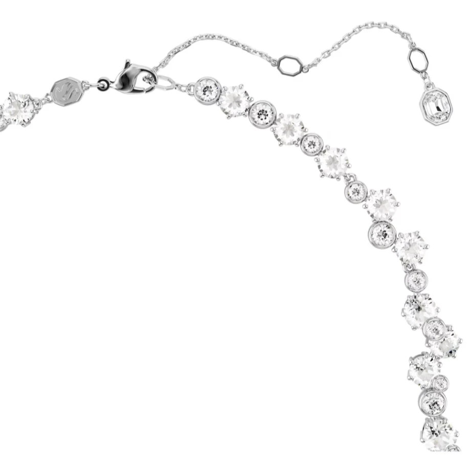 Swarovski Constella necklace Mixed cuts, Clasp, White, Rhodium plated