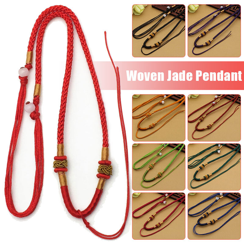 20Pcs Braided Line Rope String Cord Jade Beads for DIY Pendant Necklace Bracelet
