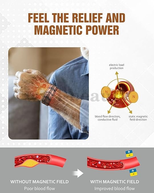 100% Pure Copper Magnetic Bracelet for Men Magnets Adjustable with Sizing Tool