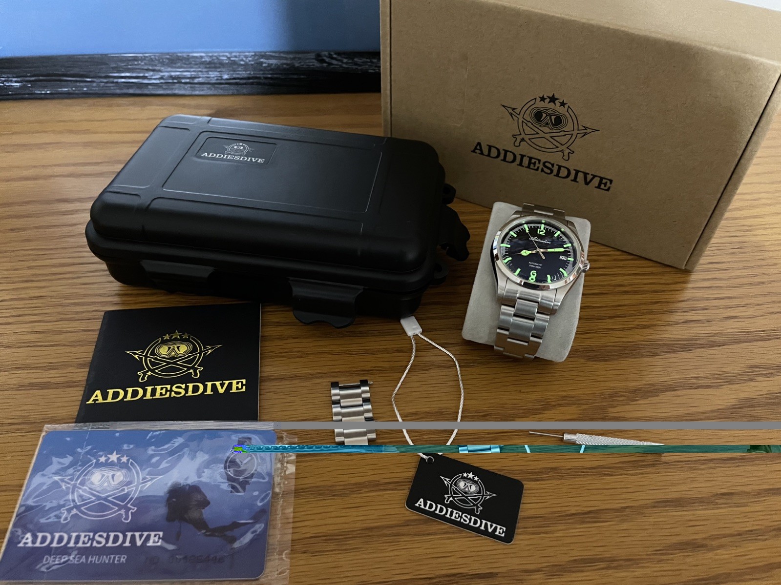 Addiesdive 39mm Automatic Watch Diver’s 100M NH35 (AD2038) Pre-Owned USA SELLER