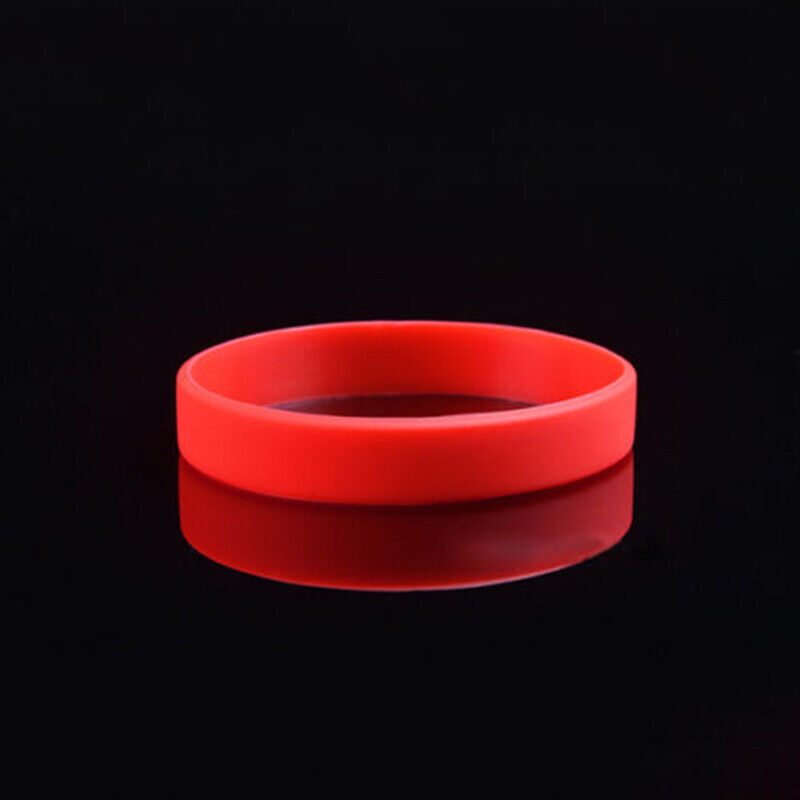 10 Pcs Silicone Rubber Bracelet Solid Wristband, Blank Rubber Band, Multicolor