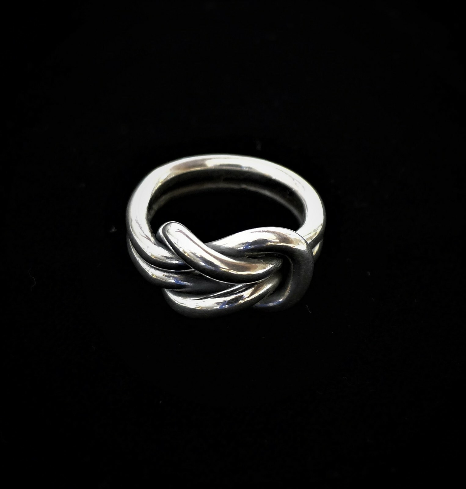 Love knot Ring 18ct white gold 750/1000 Handmade 19.3 grams Any Size R UK, 9 US