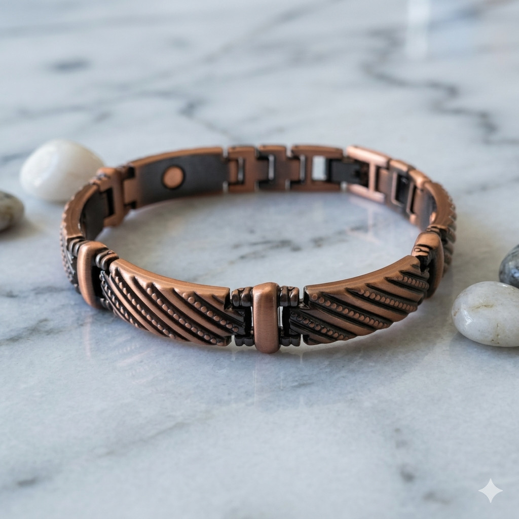 Copper Magnetic Link Bracelet Copper Arthritis Pain Therapy Bracelet A