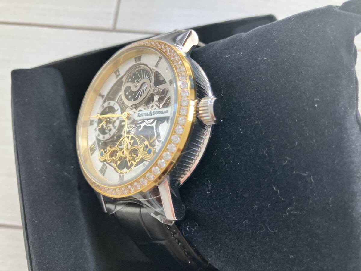 [B1Y] DANIEL DOUGLAS Skeleton Mechanical Watch [t7x]