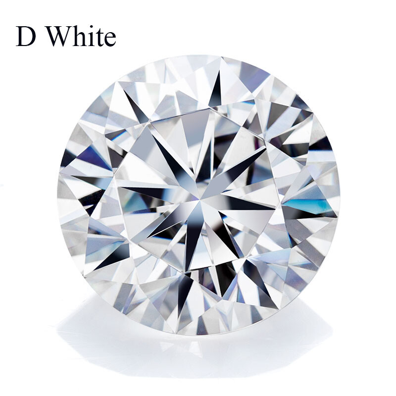 Excellent D Color VVS1 Round Cut Moissanite Loose Gemstones with GRA Certificate