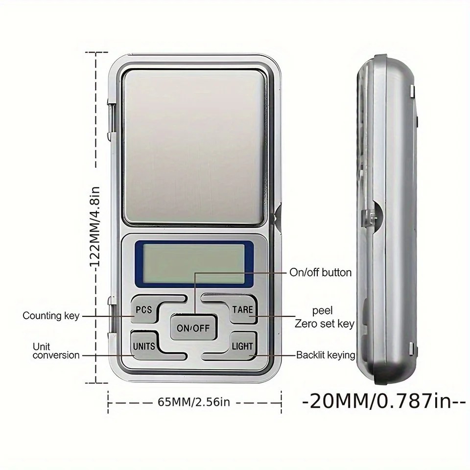 500g x 0.01g Digital Mini Scale High Accuracy Jewelry Coin Herb Pocket Scale