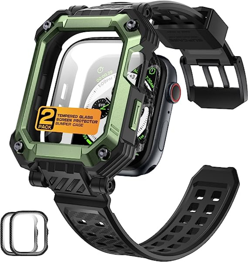 SUPCASE Screen Case Wristwatch Bands For Apple Watch 8/7/6/5/4/SE [45/44mm]