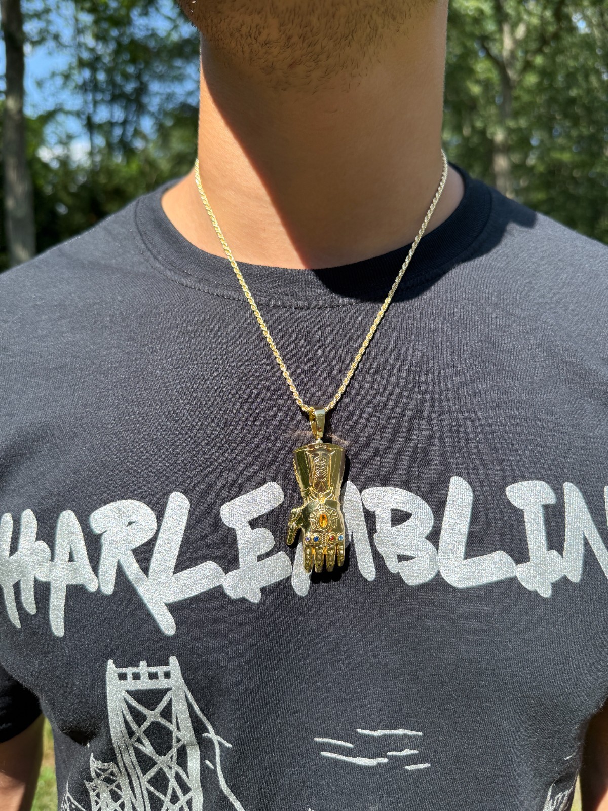 Limited Edition Thanos Infinity Hand Glove Gauntlet 925 Sterling Silver Pendant
