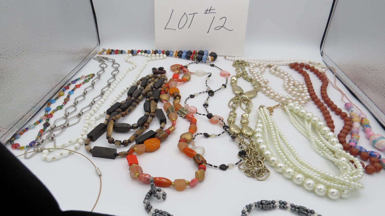 Costume Jewelry Lot 16 Necklaces 13 Bracelets 9 Earrings 7 Pin/Pendan Resale #12