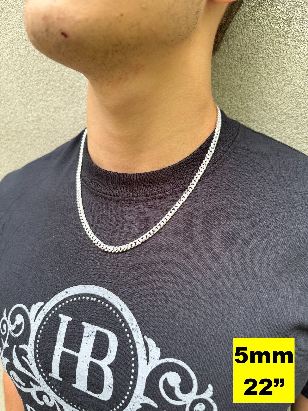 Real Solid 925 Sterling Silver Miami Cuban Chain Or Bracelet 5-14mm Box Clasp