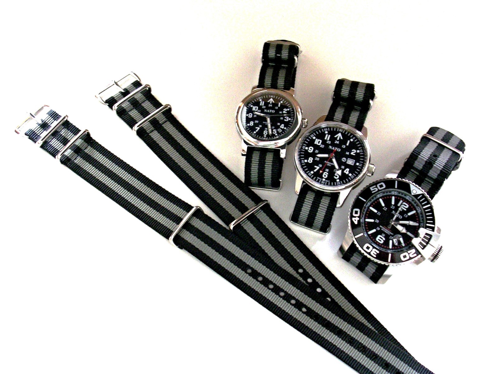 NATO G10 ® Ballistic nylon 2 or 3 pack watch band straps RAF Military IW SUISSE