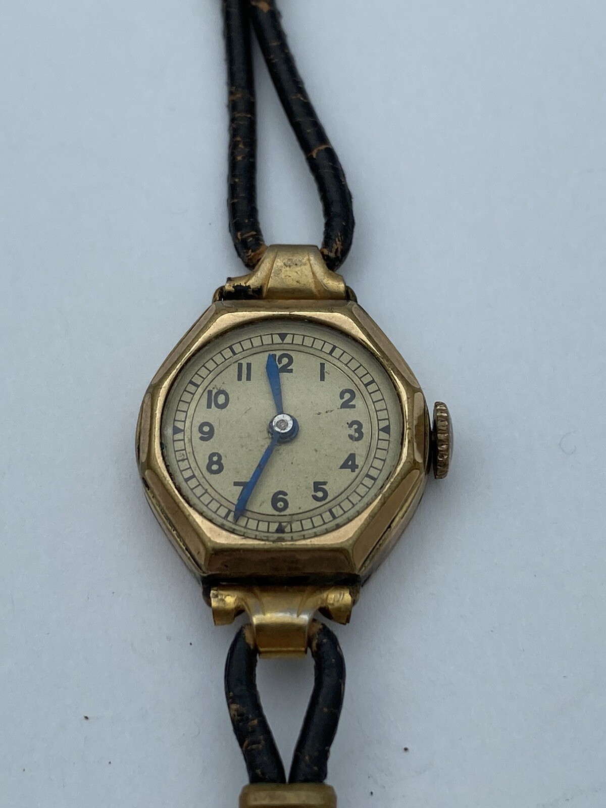 Vintage Watch No Makers Mark 1940s WWII? Walz Gold Double Case