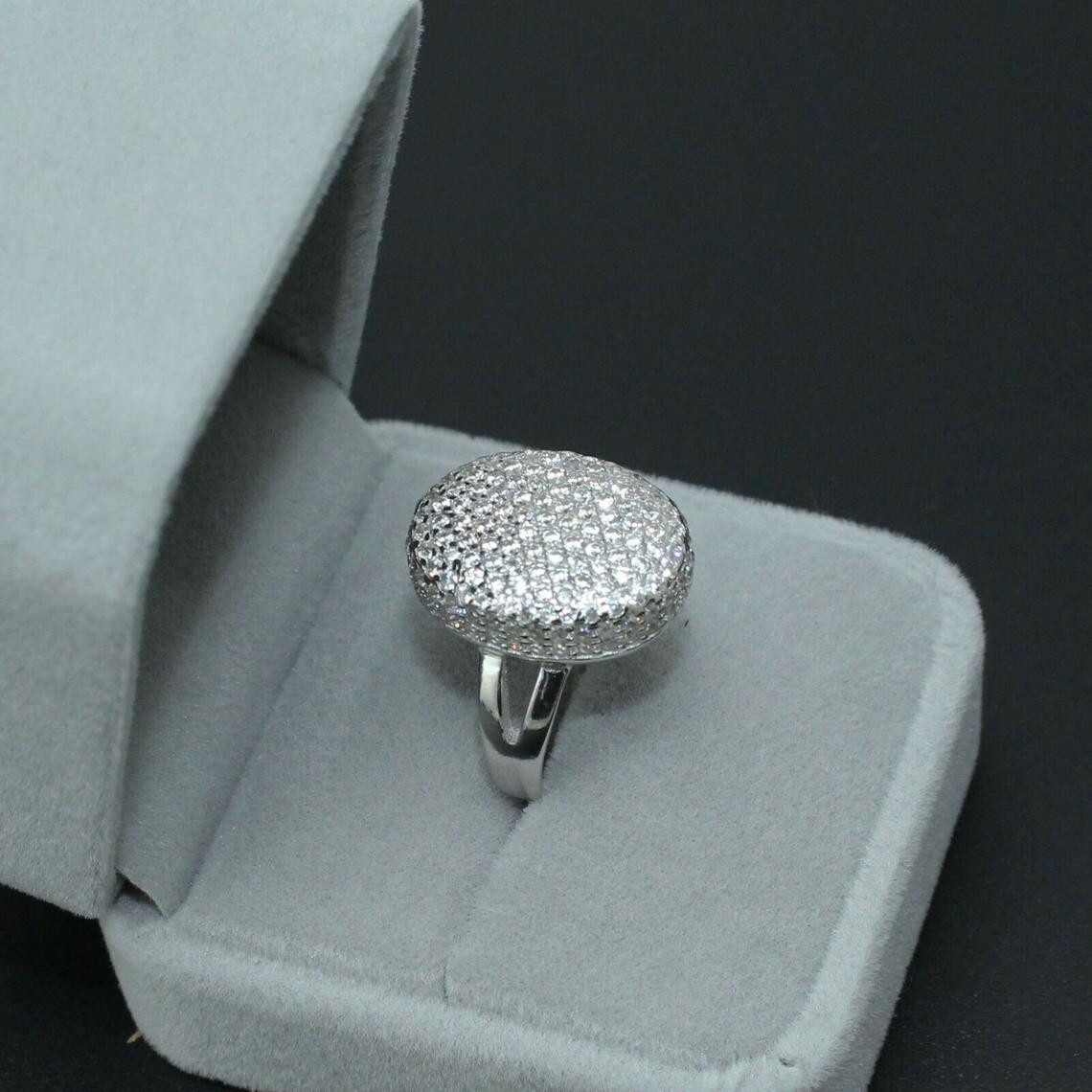 Vampire Saga Inspired 3.0Ct Round Cut CZ Wedding Engagement Ring 925 Silver