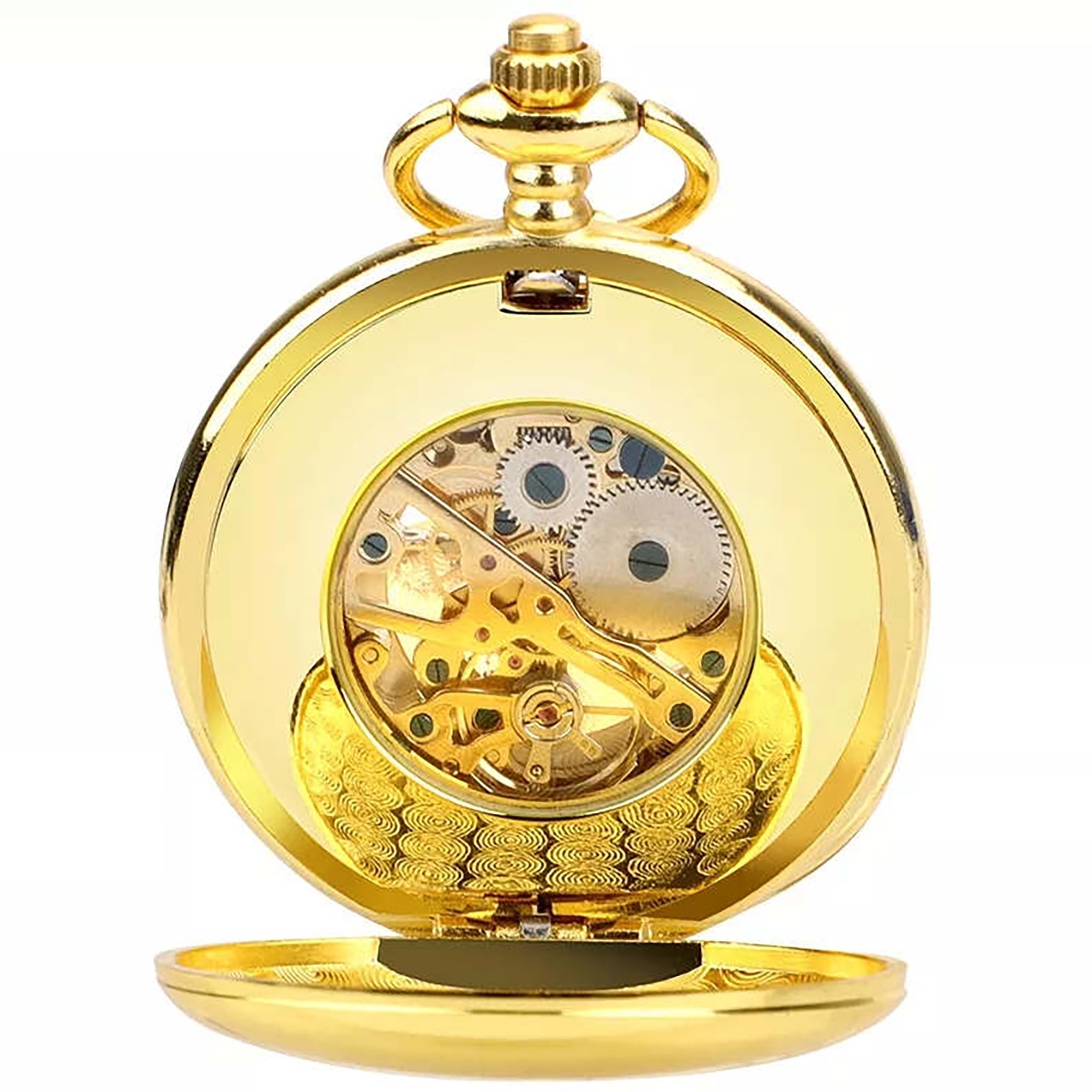 0.7in Dial Thickness Men’s Mechanical Vintage Pocket Watch Ideal Gift Kit