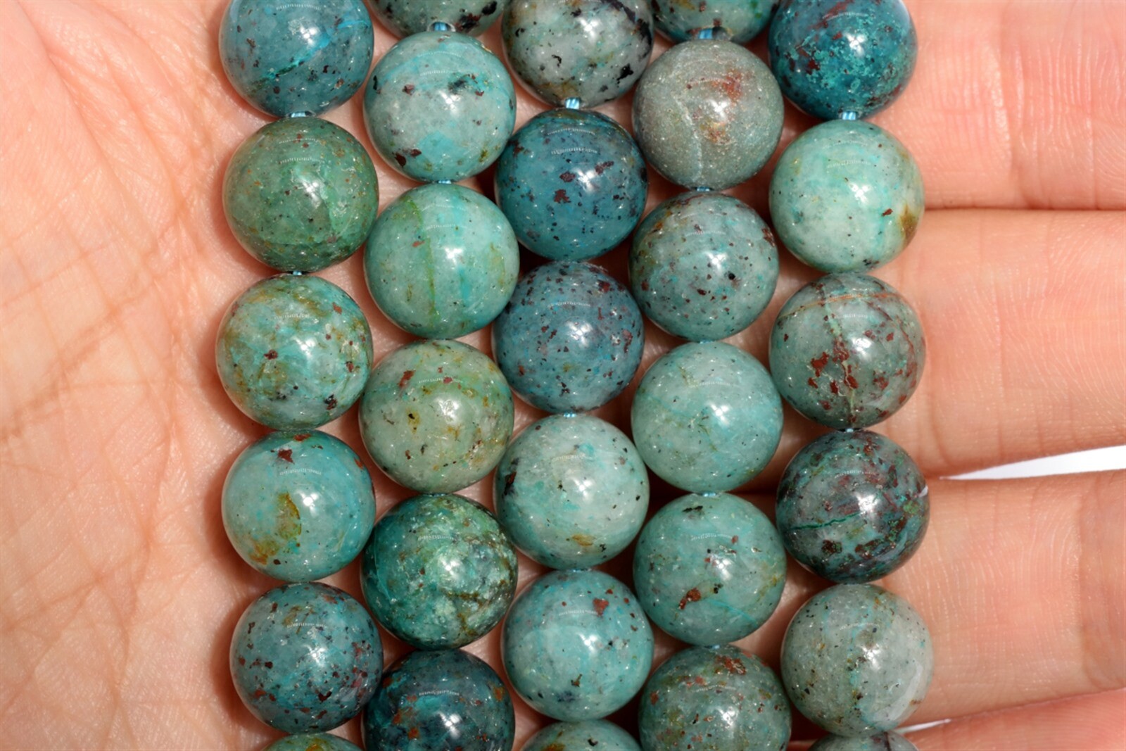 11MM Genuine Natural Green Chrysocolla Beads Grade A Round Loose Beads