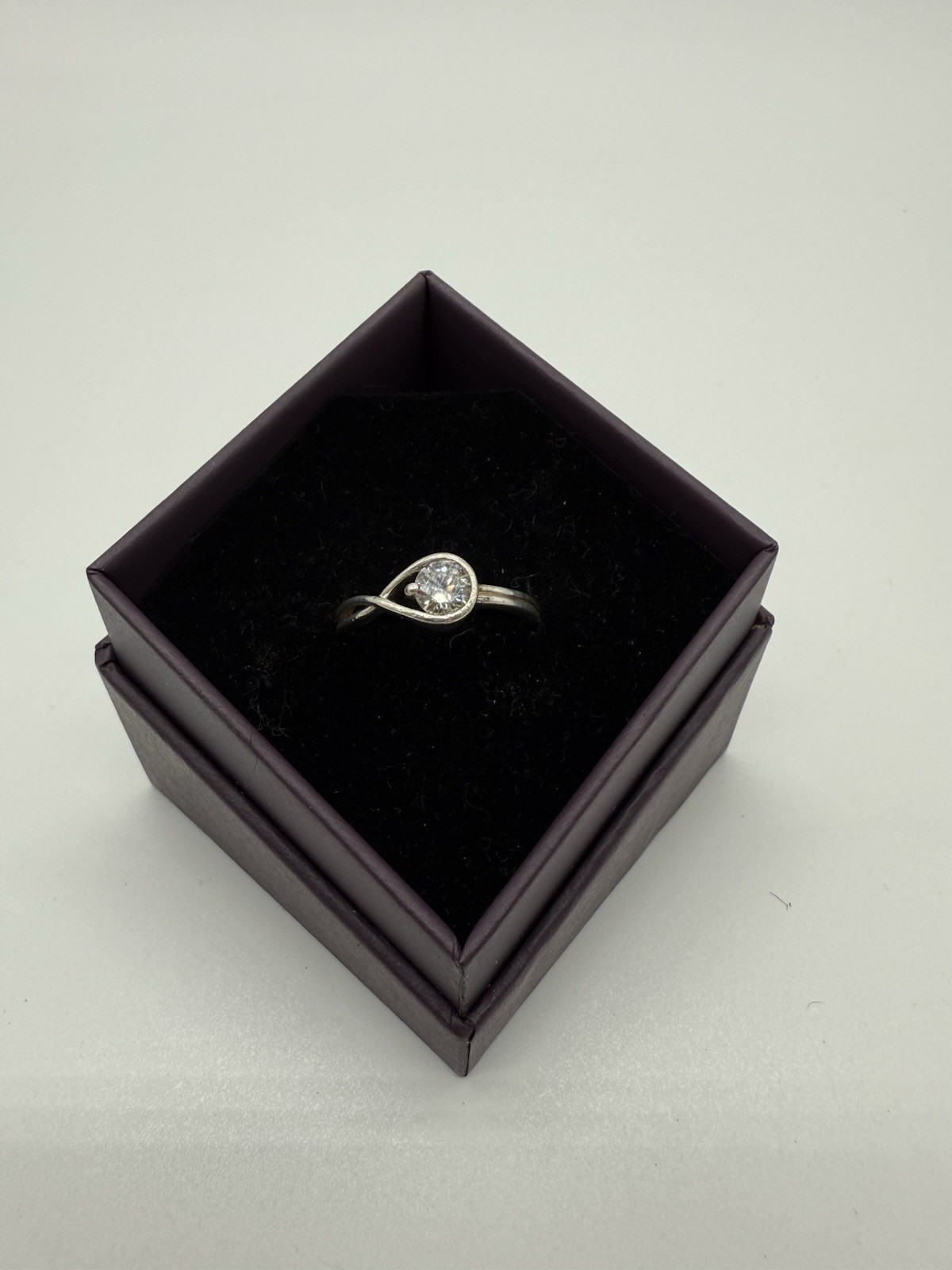 Pandora .50ctw Lab created Diamond Ring .925 Silver