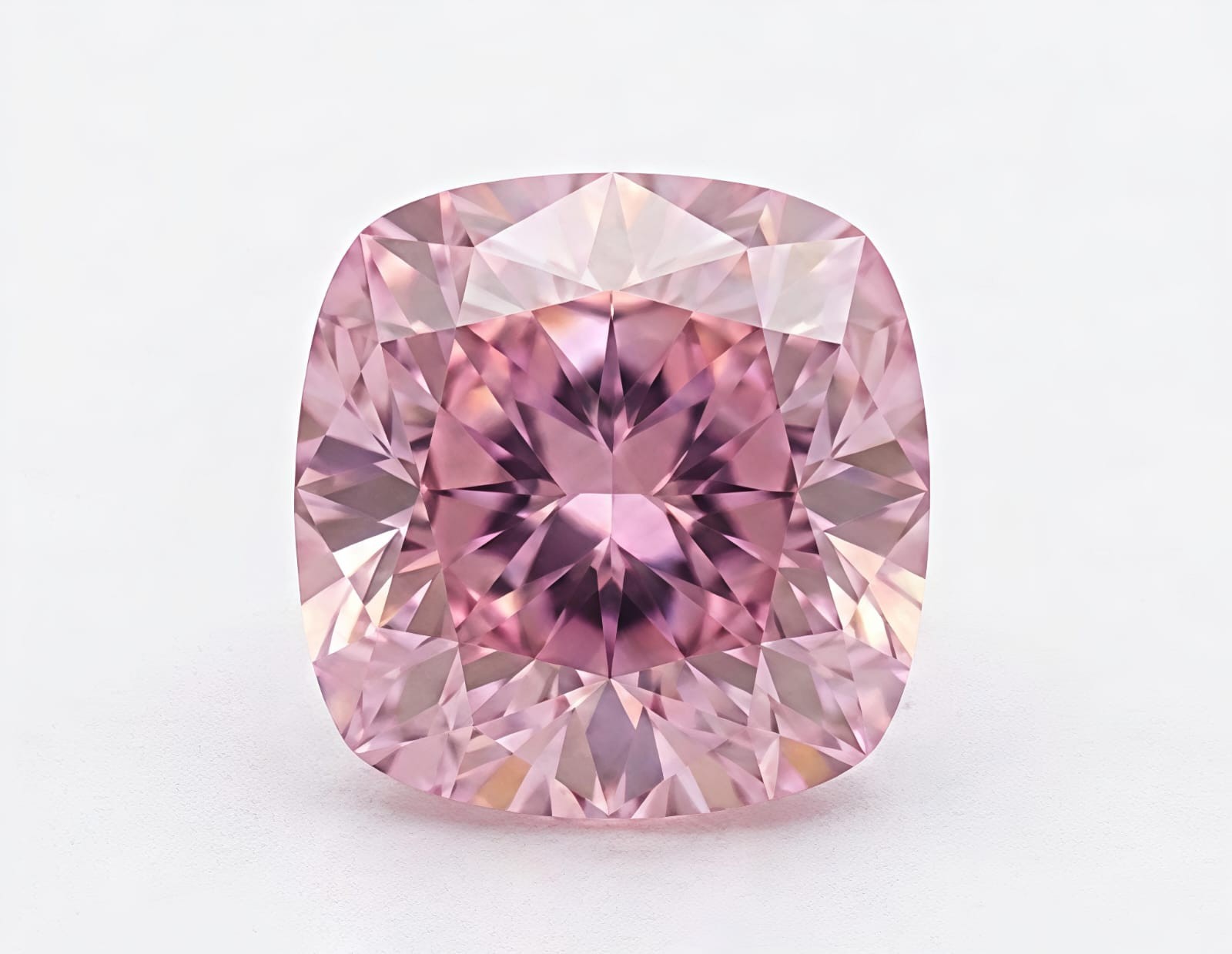 2 Ct Cushion Cut Fancy Light Baby Pink Color VVS1 Diamond 7.50 MM Gemstone+ GIft